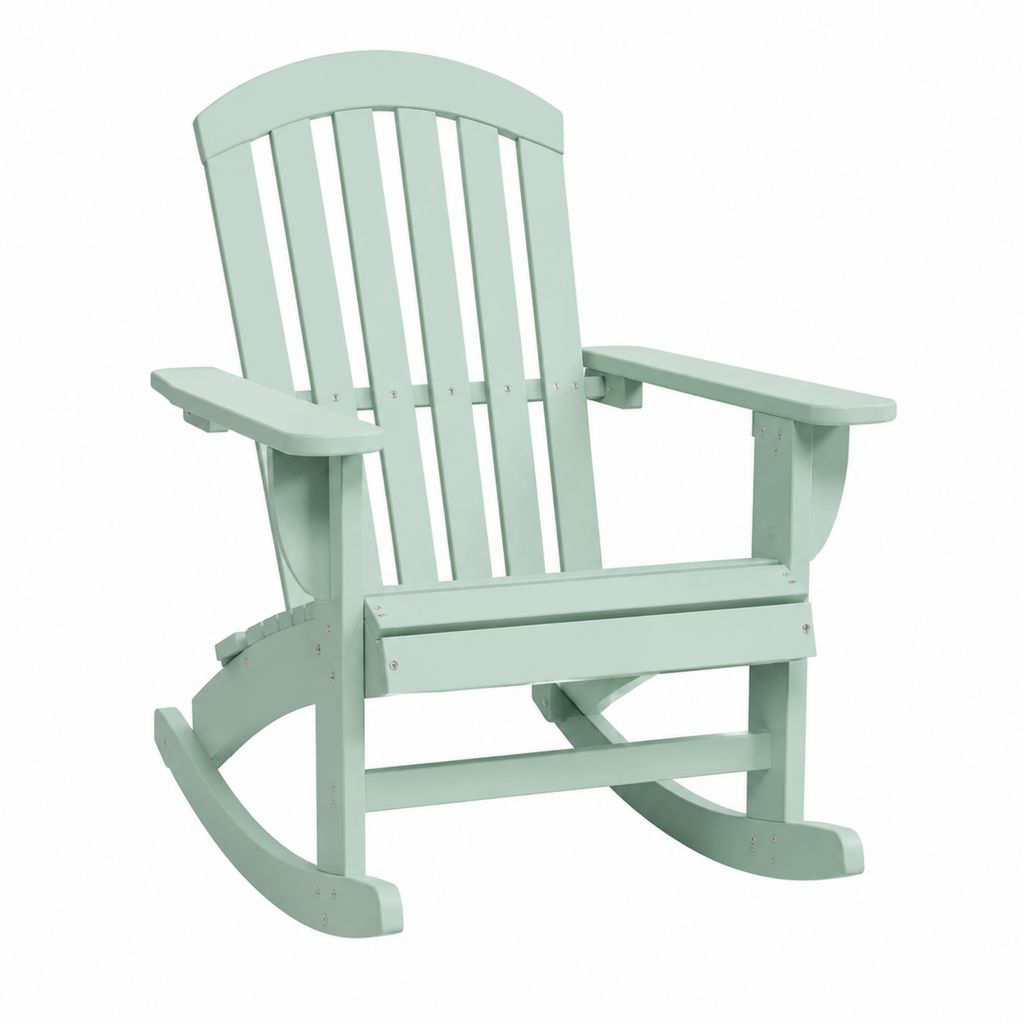 Sedia a dondolo da giardino Adirondack verde menta in HDPE 97 x 79 x 98 cm